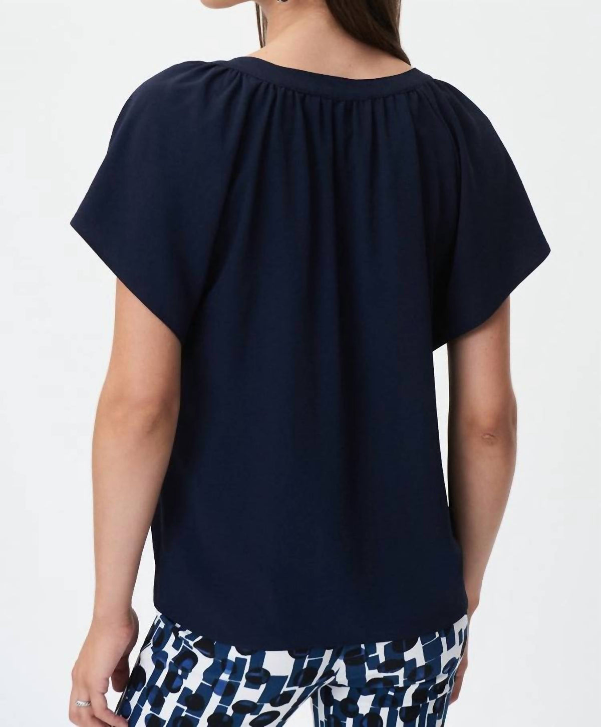 Joseph Ribkoff - Flared Top With Mandarin Collar
