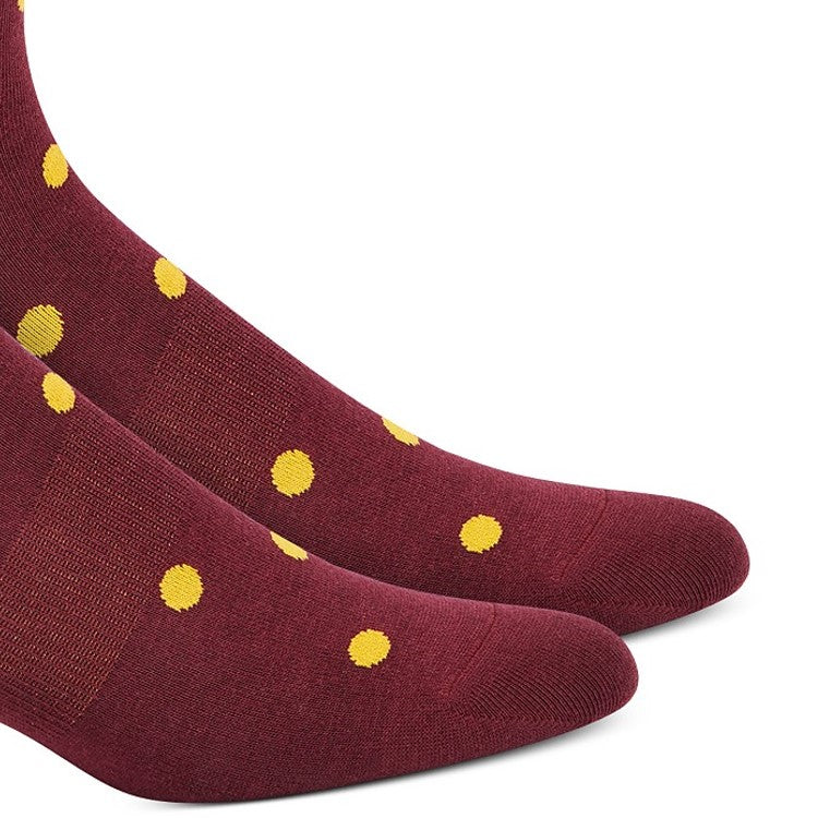 Bar III Men's Polka Dot Socks Wine Size Regular