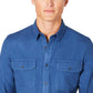 American Rag Men's Grindle Textured Shirt  Blue