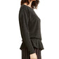 Alfani Women's Metallic Peplum Top Black Size Medium