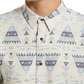 Sun + Stone Men's Jacquard Geometric Shirt Navy Size XX-Large