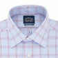 Eagle Men's Regular Fit Non-Iron Stretch Collar Check Dress Shirt Blue Size 15.5x34-35