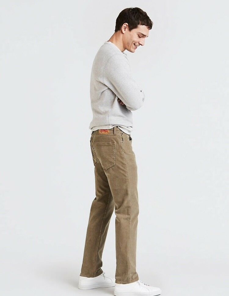 Levi's Men's 502 Taper Corduroy Pants Brown Size 30X32