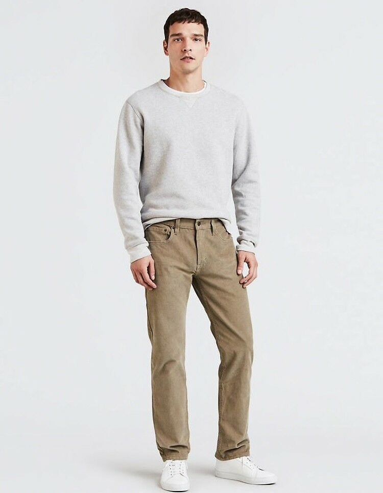 Levi's Men's 502 Taper Corduroy Pants Brown Size 30X32