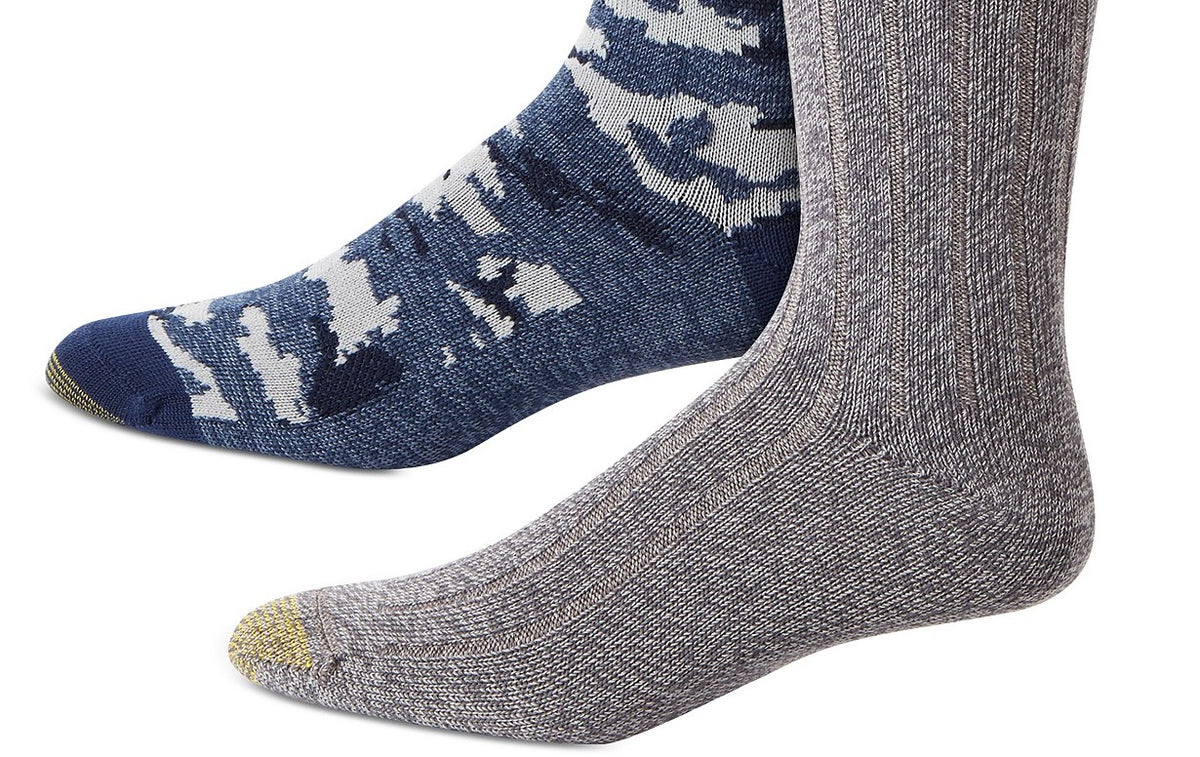 Gold Toe Men's 2-Pk. Camo Socks Blue Size Regular