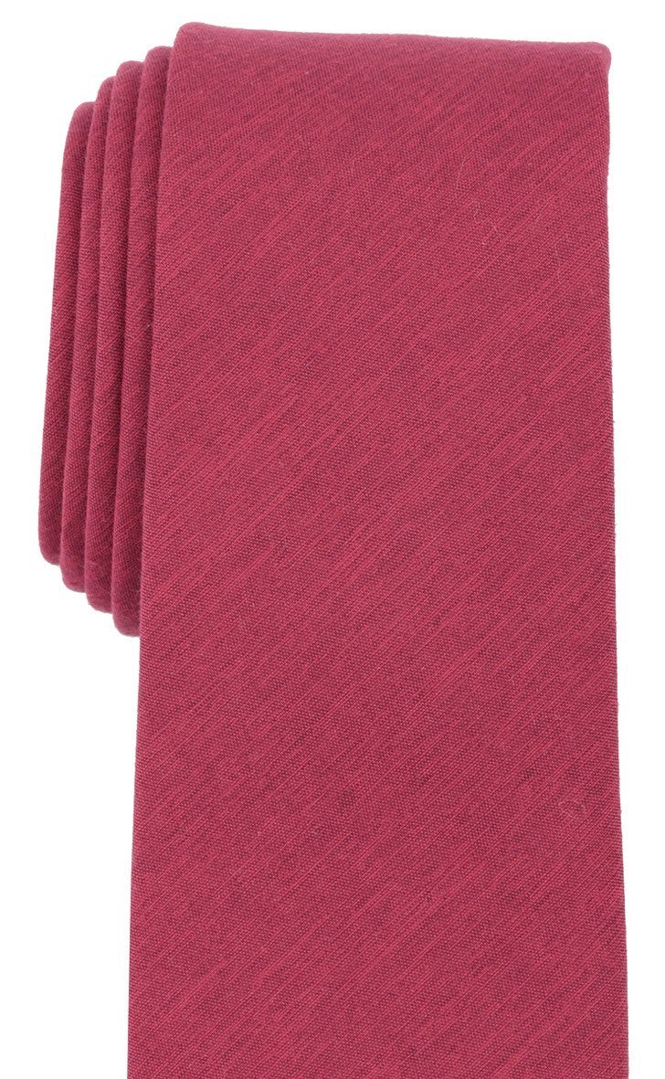 Bar III Men's Beach Solid Skinny Tie Red Size Regular