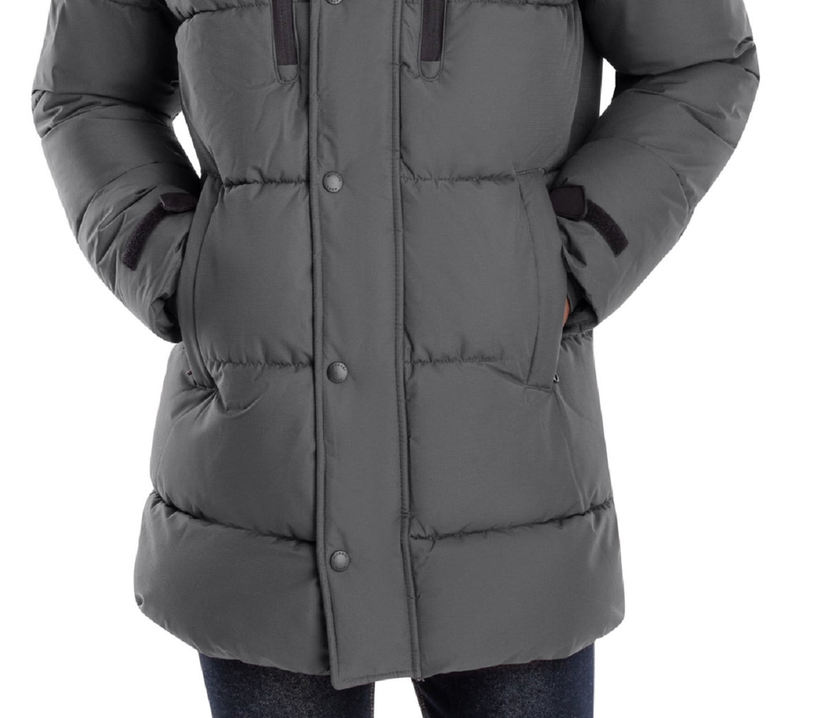 Michael Kors Men's Holland Hooded Parka Gray Size Medium