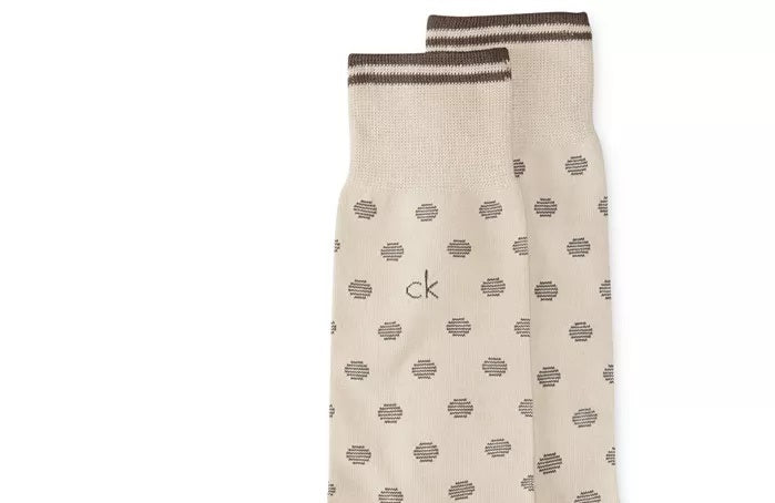 Calvin Klein Men's Striped Dot Crew Socks Pink Size 7-12