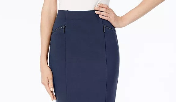 Alfani Women's Ponte Pencil Skirt Black Size 12