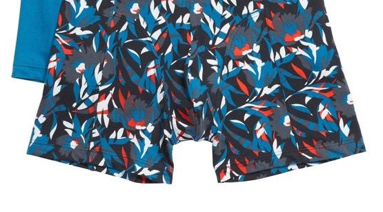 Boss Men's 2-Pack Cotton Boxer Briefs Blue Size Small