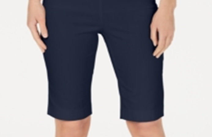 Charter Club Women's Pull on Bermuda Shorts Blue Size XL