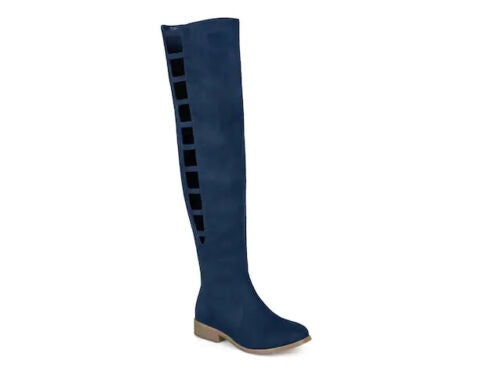 Journee Collection Women's Pitch Boot Shoes Blue Size 9M