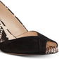 Enzo Angiolini Women's Delsia Leather Peep Toe Classic Pumps Black Size 8 M