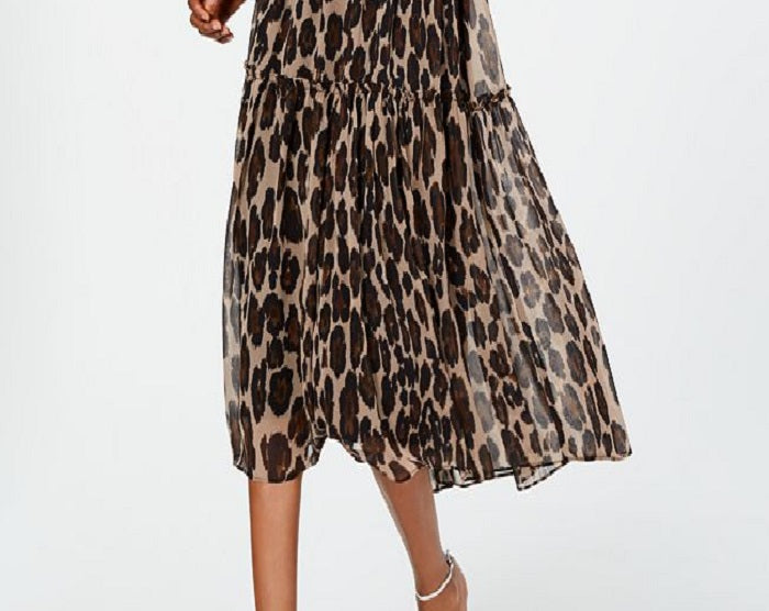 Taylor Women's Chiffon Maxi Dress Brown Size 10
