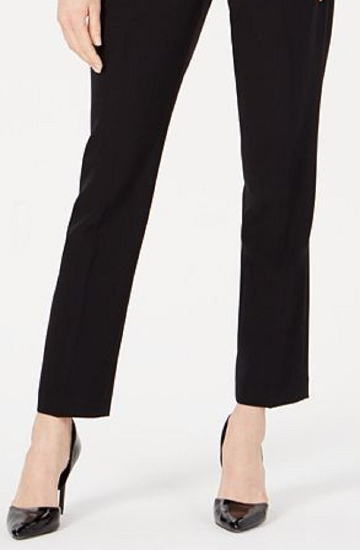 Le Suit Women's Shawl Collar Pantsuit Blue Size 2 Petite