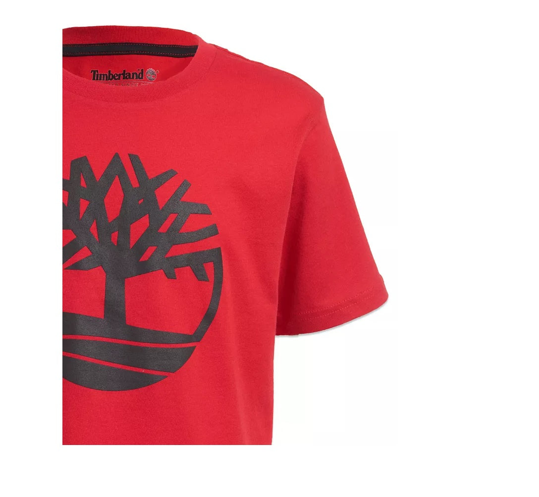 Timberland Boys' Tree Logo Tee  Red Size 8