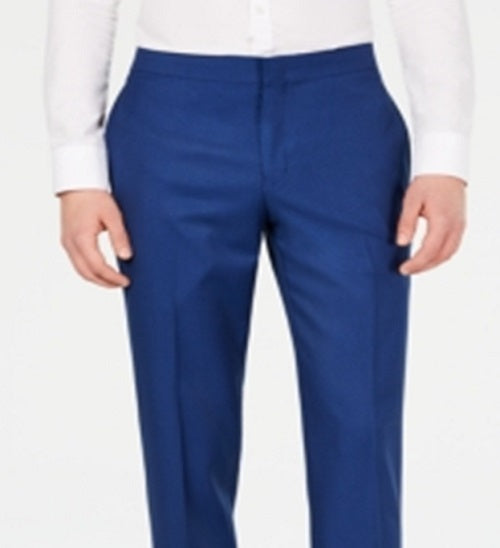 Ryan Seacrest Distinction Men's Bootcut Pants Blue Size 36X34