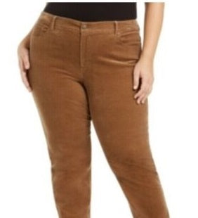Charter Club Women's Corduroy Solid Pants Brown Size 20W