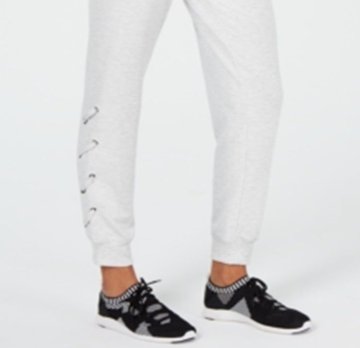 Ideology Women's Tie Heather Lounge Pants White Size X-Large