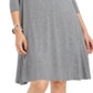 Style & Co Women's Swing Dress Gray Size M