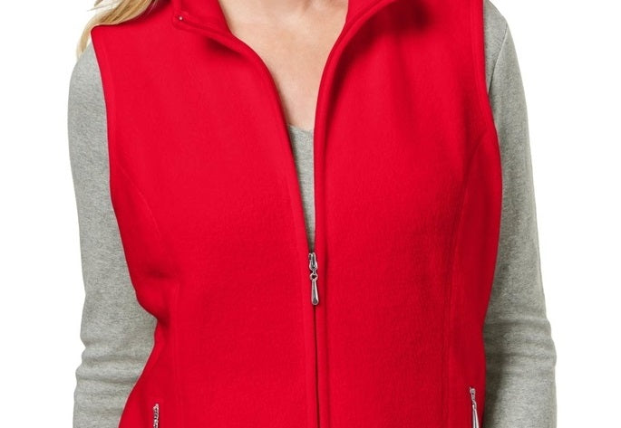 Karen Scott Women's Vest Red Size Medium