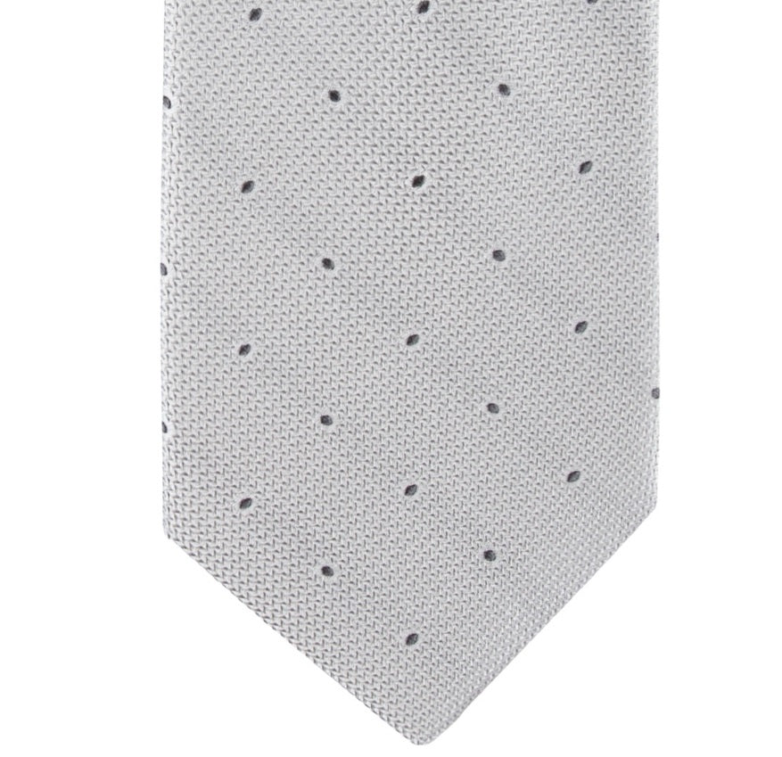 Calvin Klein Men's Textured Micro Dot Neat Tie Gray Size Regular