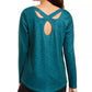 Ideology Women's Printed Cutout Back Top Green Size XX-Large