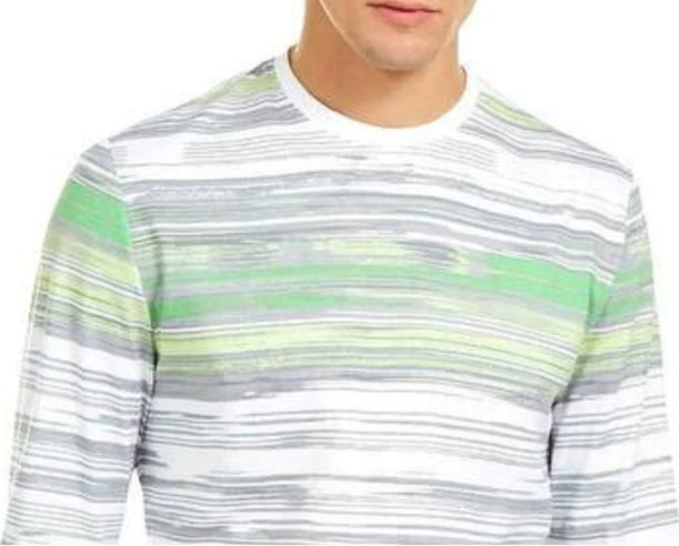 Alfani Men's Stripe T-Shirt White Size Small